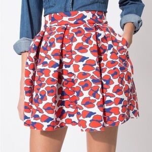 Maje Julie Multi Color Neoprene Skirt S